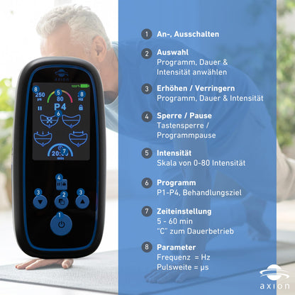 axion® Stim-Pro I-3000 Beckenbodentrainer - Mann. Medizinprodukt nach MDR