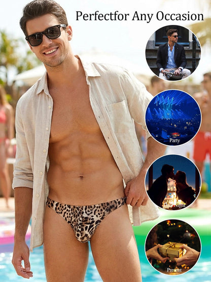 Herren String Sexy Tanga Leopard G-String