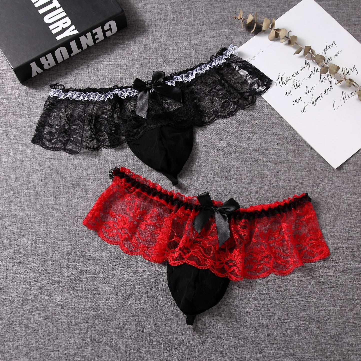 Herren-Spitzenhöschen, Rock-Sissy-Unterwäsche -  Femboy