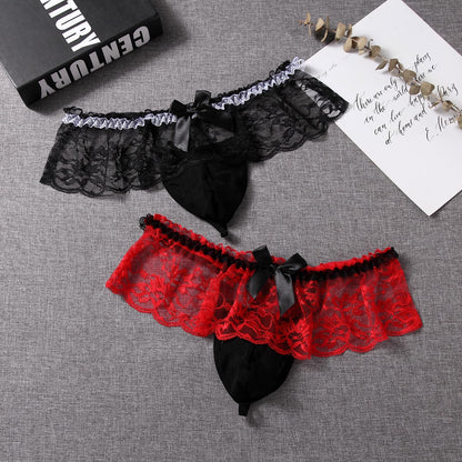 Herren-Spitzenhöschen, Rock-Sissy-Unterwäsche -  Femboy