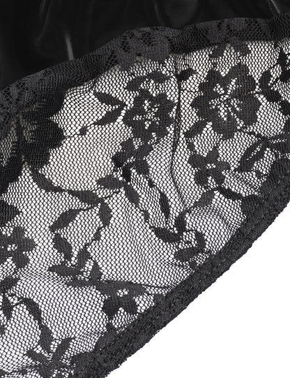 ohyeahlady Lack Leder String Tanga Herren Sexy Unterwäsche Slips Schwarz L