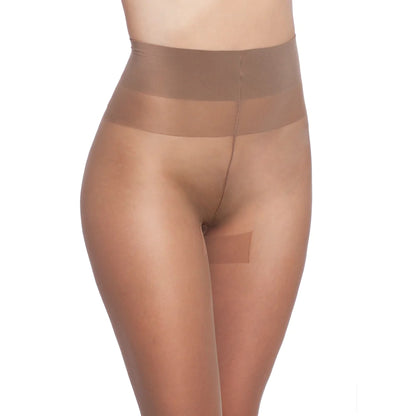 3D Transparente Nylonstrumpfhose - 30 den - Flacher Bund