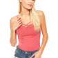 Girlie Style Spaghetti Top Coral / Tuerkis