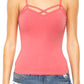 Girlie Style Spaghetti Top Coral / Tuerkis